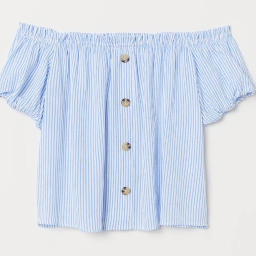 Short off-the-shoulder blouse